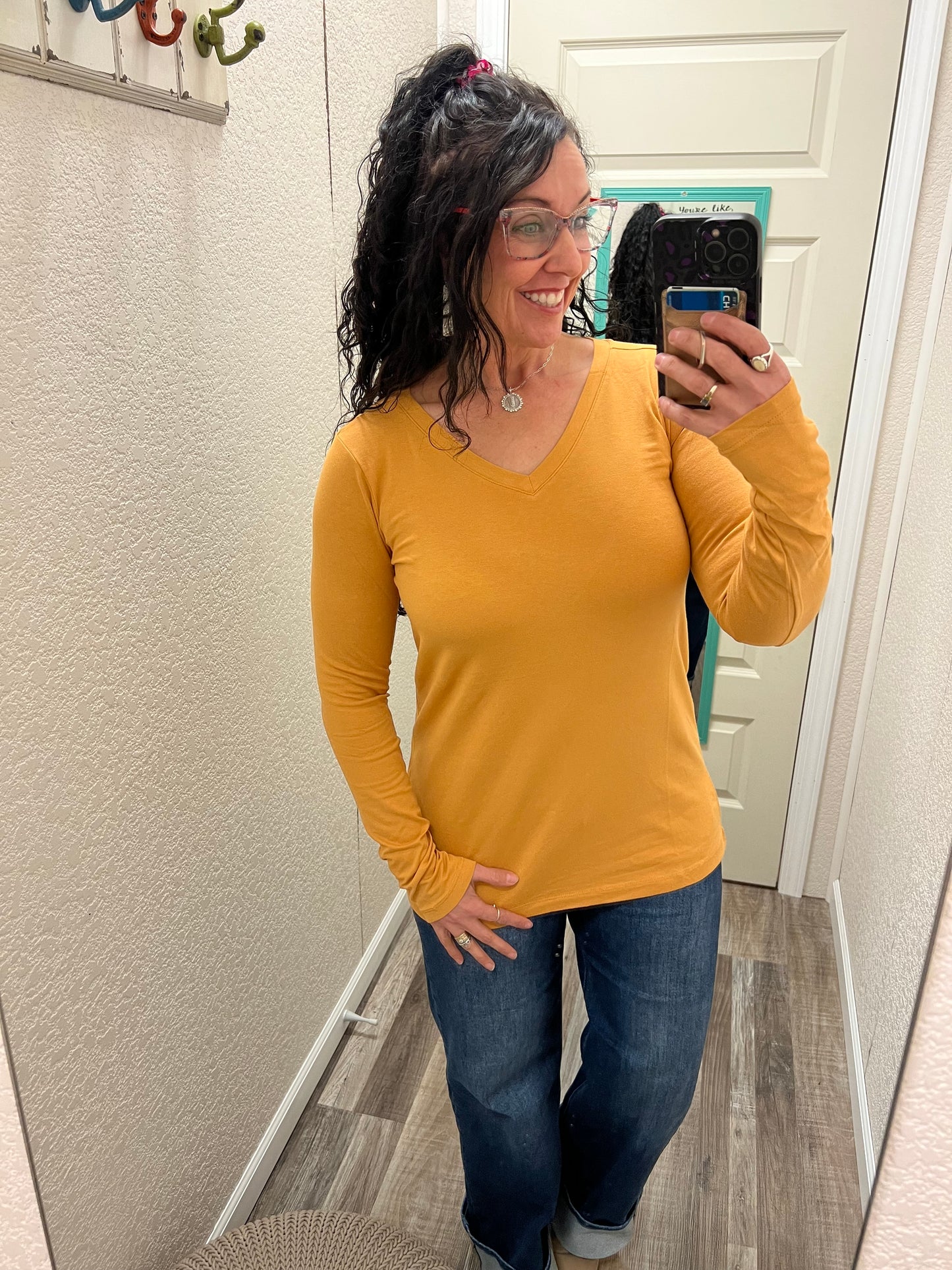 Goldie V neck Long Sleeve Top