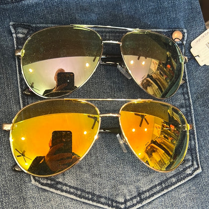 Aviator Color Mirror Sunglasses