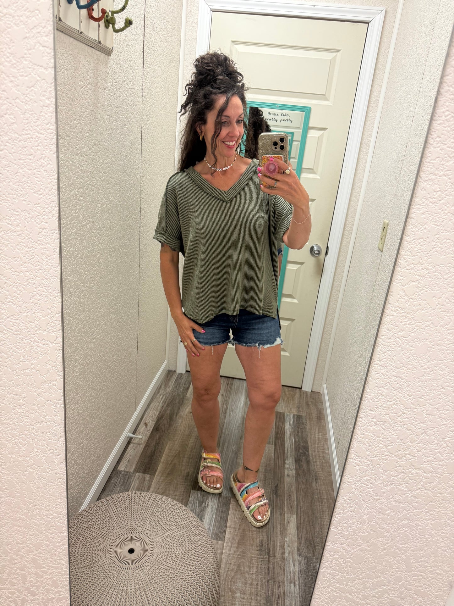 Courtney Corded V neck
