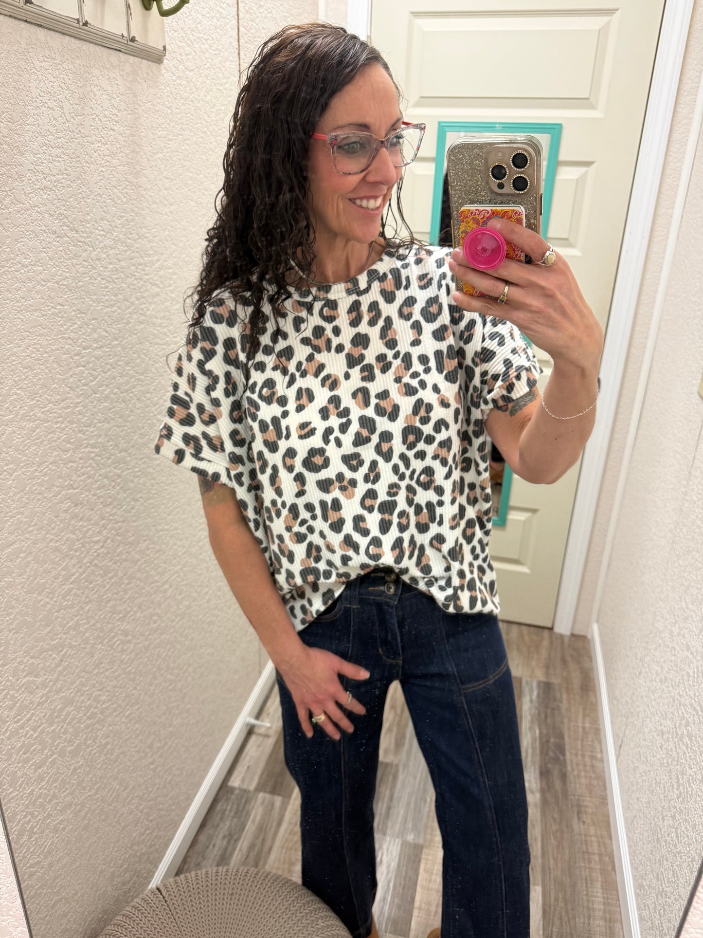 Chloe Corded Short Sleeve Top