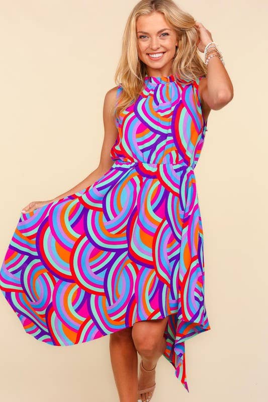 Happi Mock Neck Sleeveless Dress