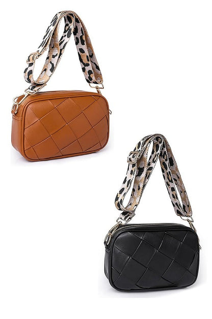 Leopard Strap Crossbody Shoulder Bag