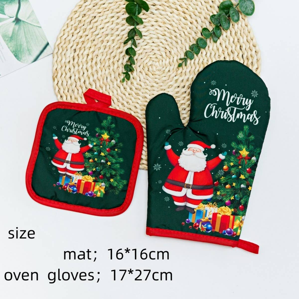 Christmas Oven Mitt & Pot Holder Set