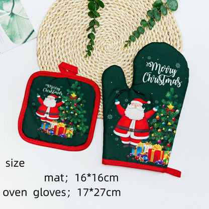 Christmas Oven Mitt & Pot Holder Set