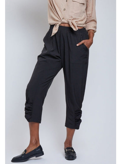 Swishie Swooshie Capris With Side Ruching