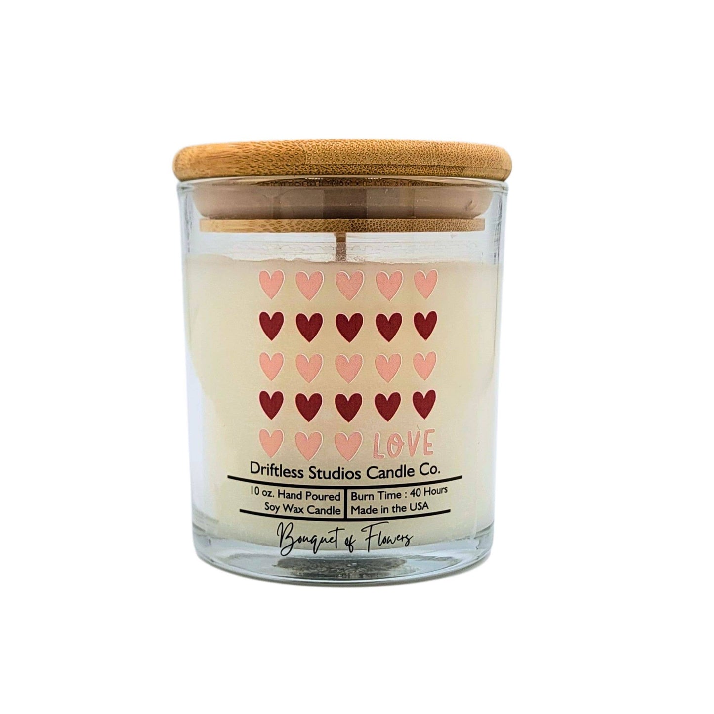 Heart Love Valentine's Clear Candle - Valentines Gifts: Be My Valentine