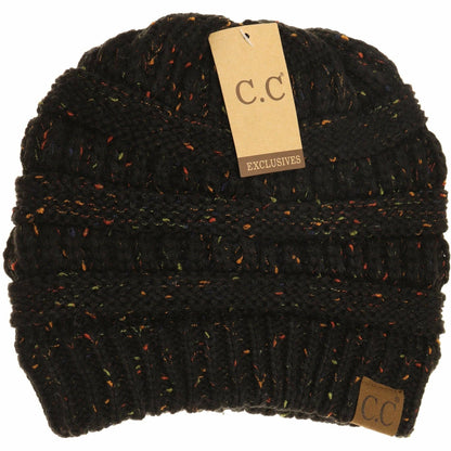 Brown Flecked CC Beanies: