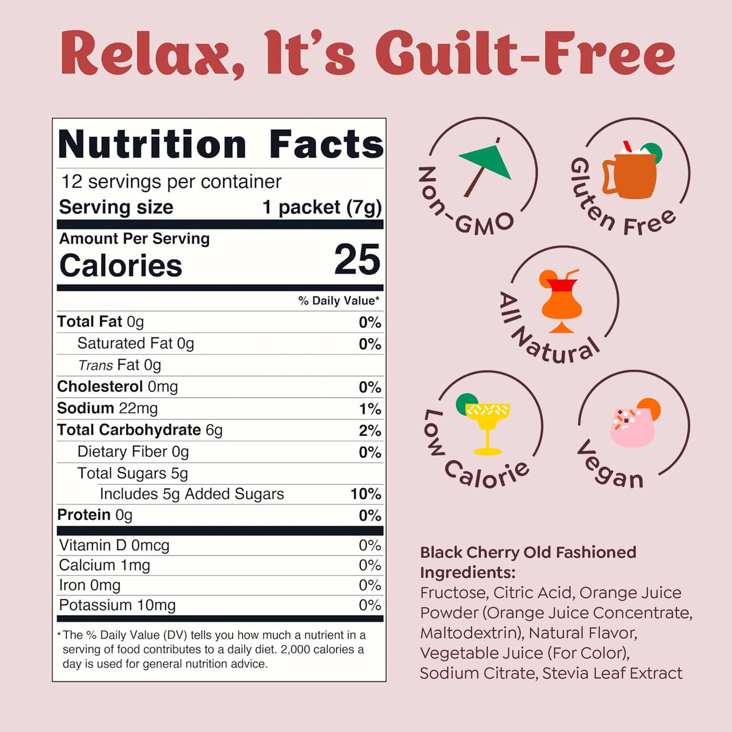 Black Cherry Old Fashioned Mixer - 6 Servings Multipack