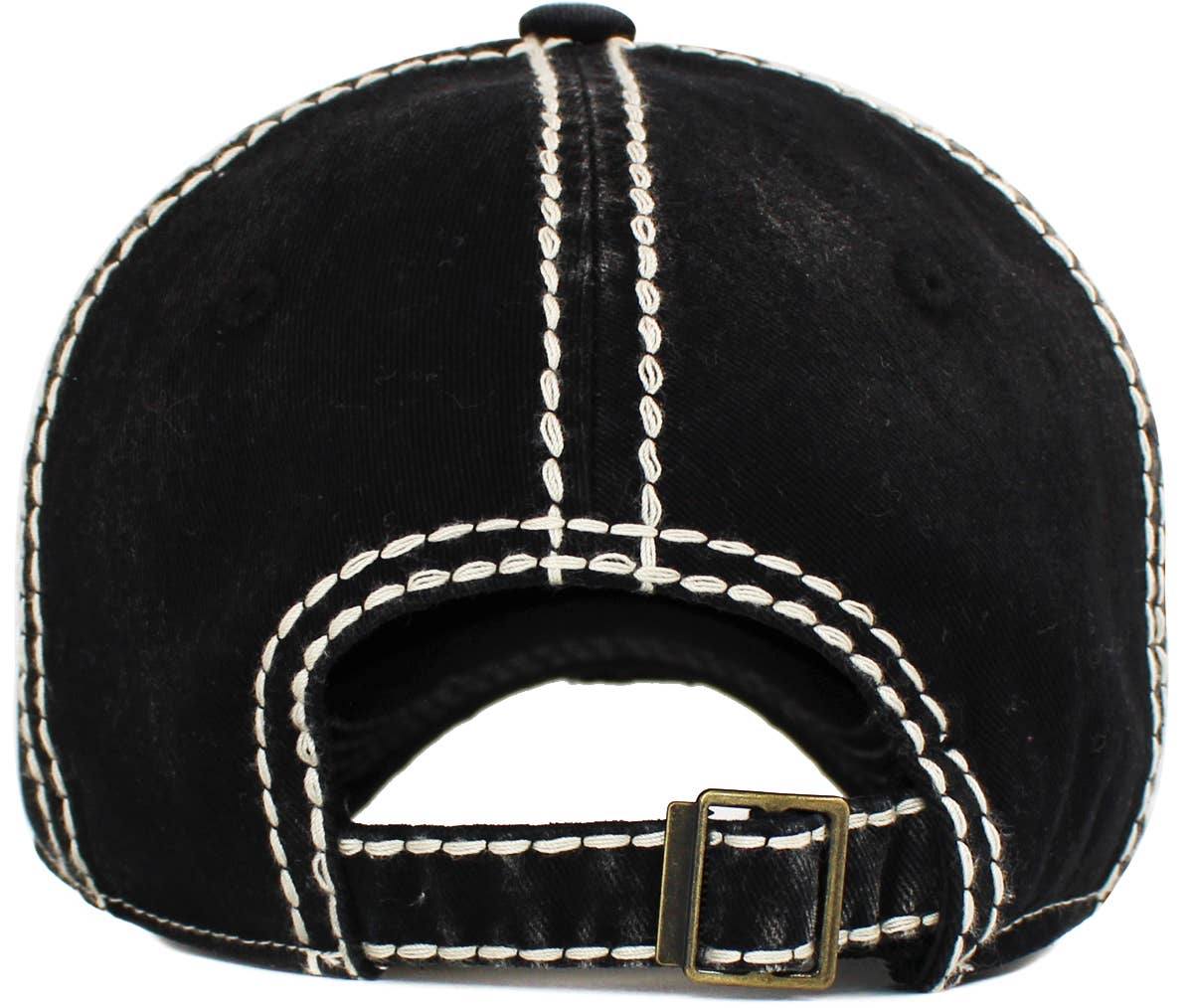 Happy Camper Fueled By Alcohol Vintage Ballcap: BLK