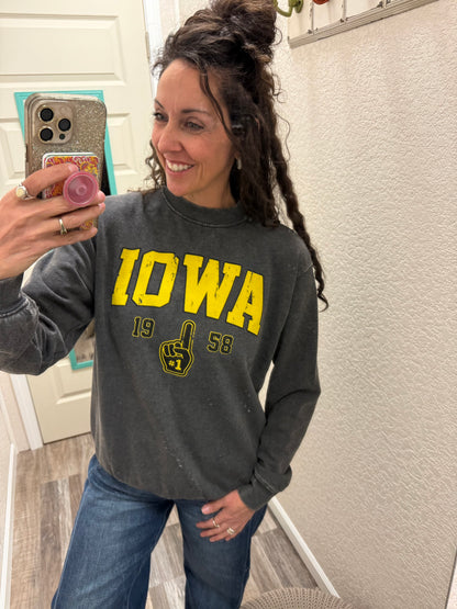 IOWA #1 1958 - mineral black GRAPHIC SWEATSHIRT