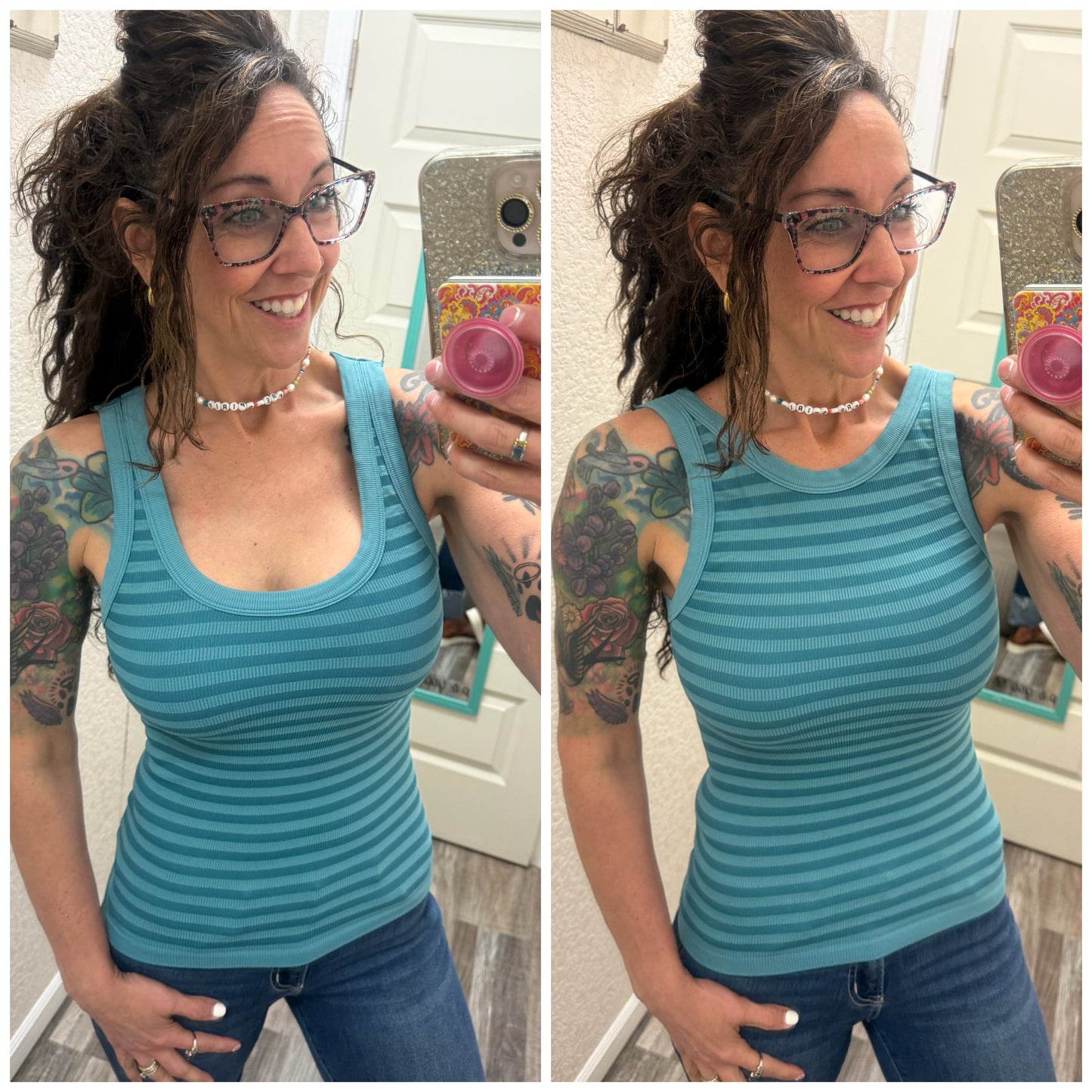 Trust Me Reversible Striped Tank Top