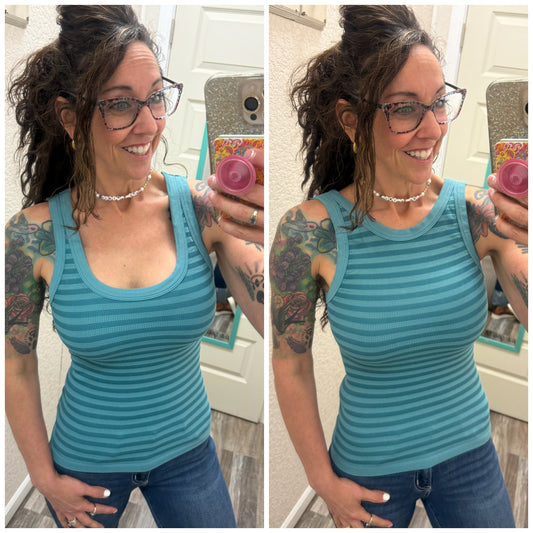 Trust Me Reversible Striped Tank Top
