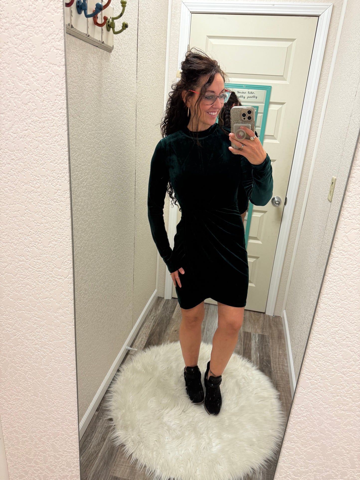 ForEverGreen Velvet Dress