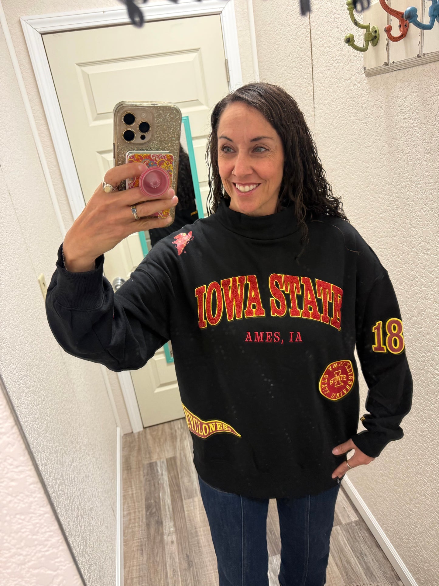 Iowa State All Over Scatter Oversized Funnel Neck