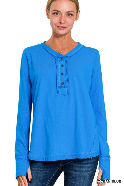 Thelma Thumb Hole Henley top