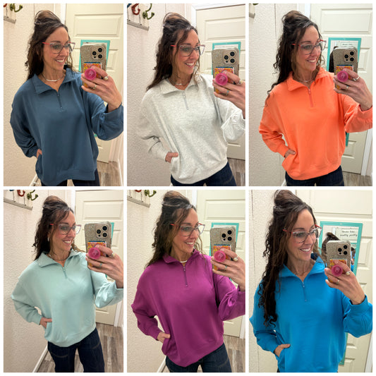 Sadie Scuba 1/2 Zip Pullover