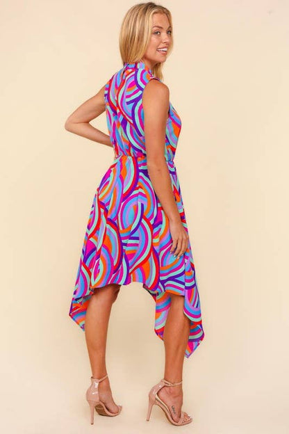 Happi Mock Neck Sleeveless Dress