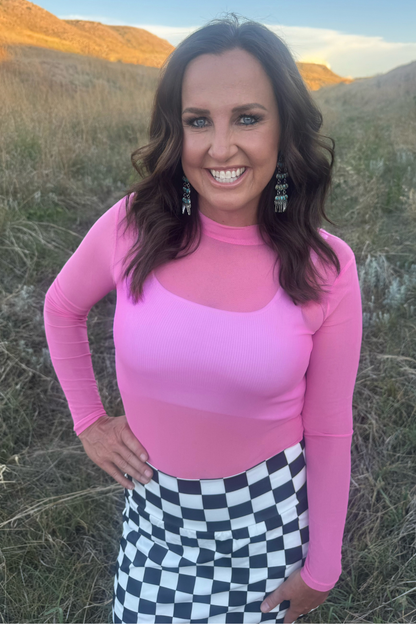 Meshed Out Light Pink Top