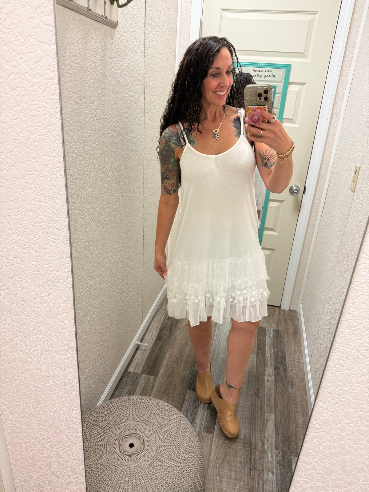Layered Lace Hem Slip Dress Extender