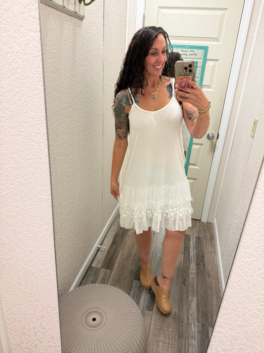 Layered Lace Hem Slip Dress Extender