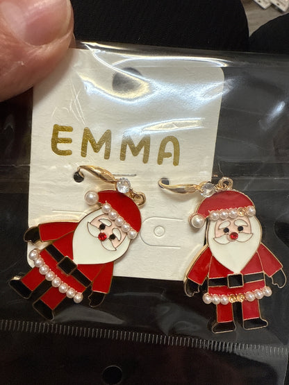 Red Santa Claus Earrings