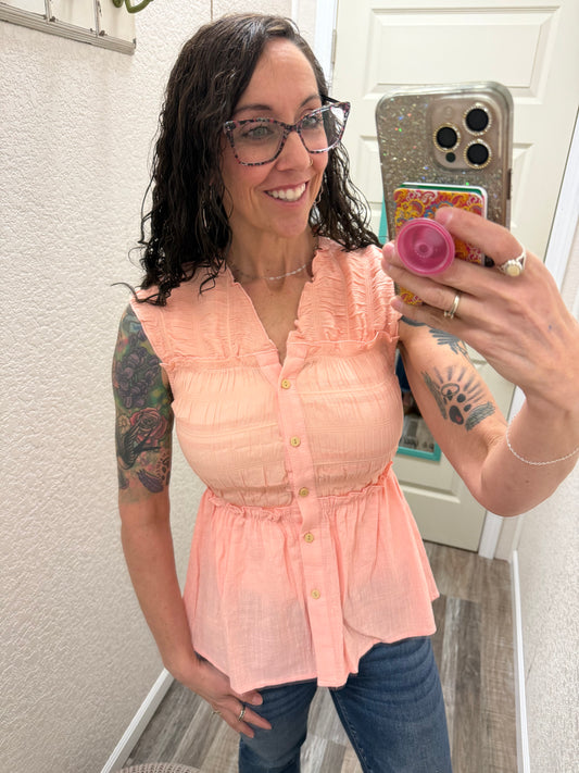 Doll Button Down Baby Doll Top