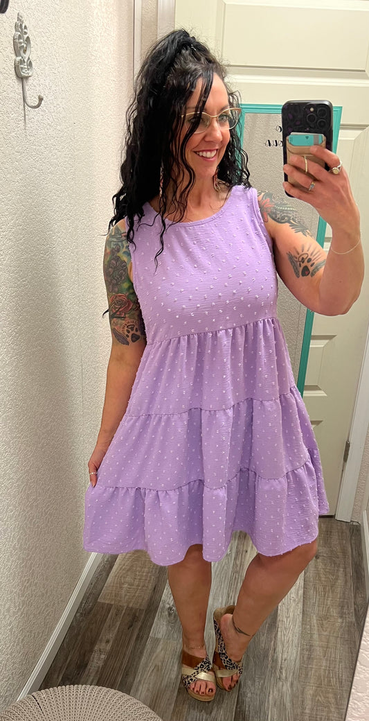 Trinity - Lilac Tiered Dress