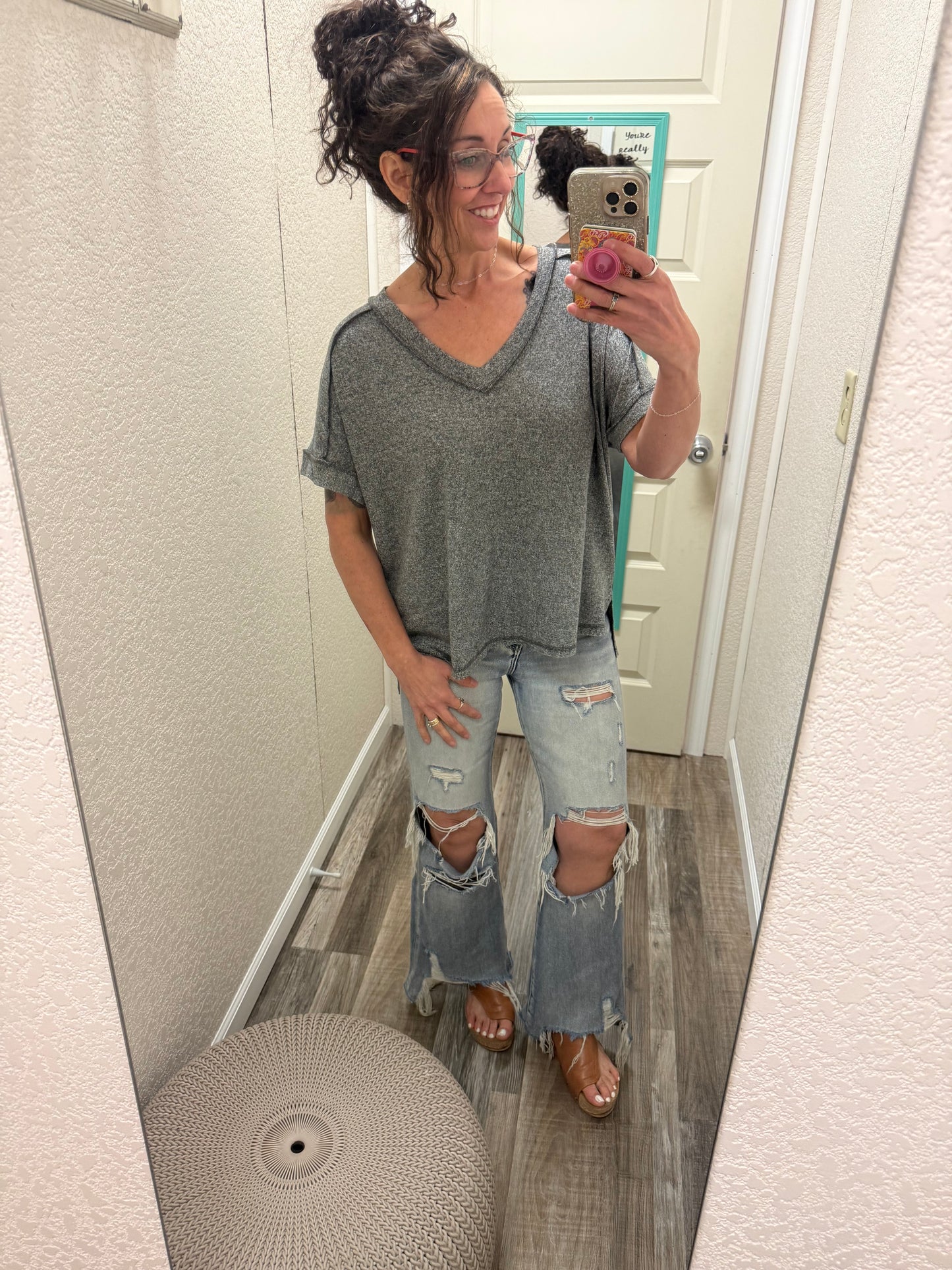 Melanie Vneck Top