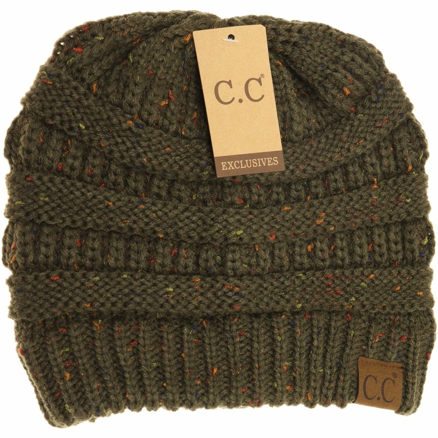 Brown Flecked CC Beanies: