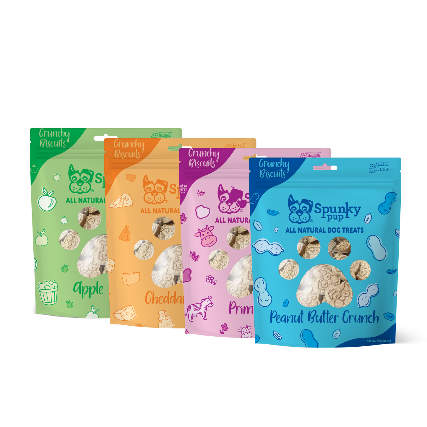 Peanut Butter Kiss All Natural Crunchy Dog Biscuits Treats: