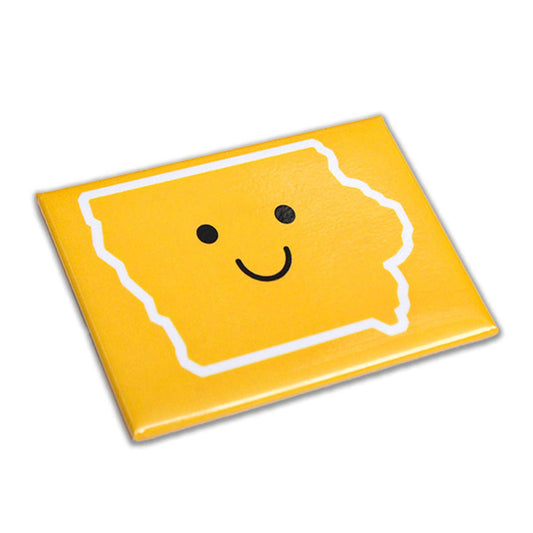 Smiley Face Iowa Hard Magnet: Hard Magnet