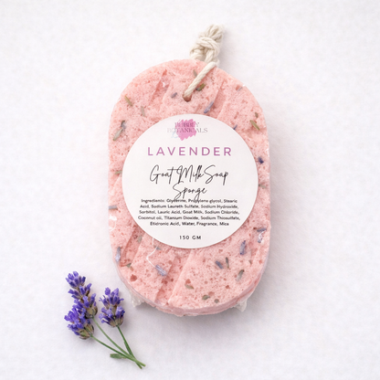 Goat’s Milk Soap Infused Sponge- Lavender Scented