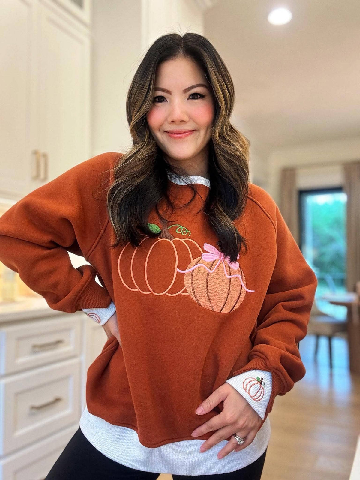 Pretty Little Pumpkins™ LayerPop™ Duo Cuff Sweatshirt