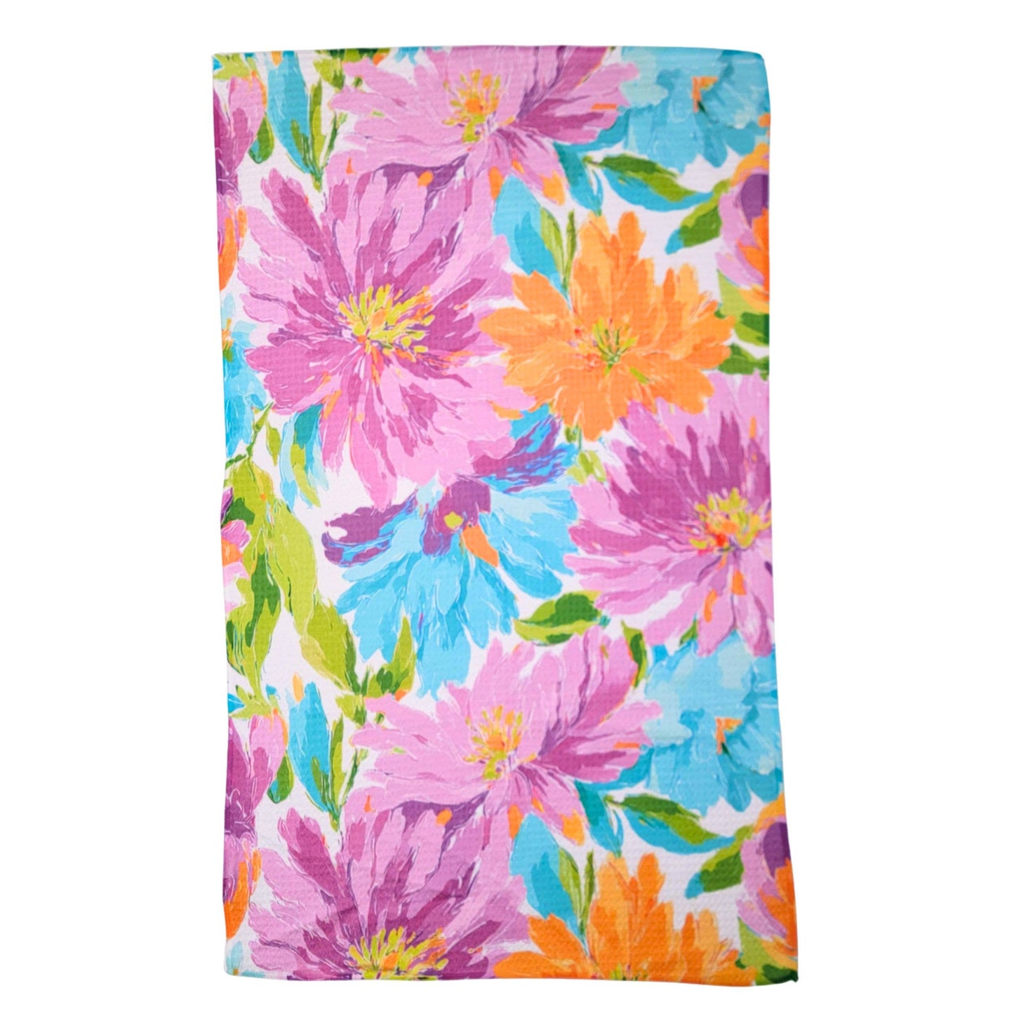 Spring Wild Flower Bloom Waffle Towels - Mothers Day Gifts