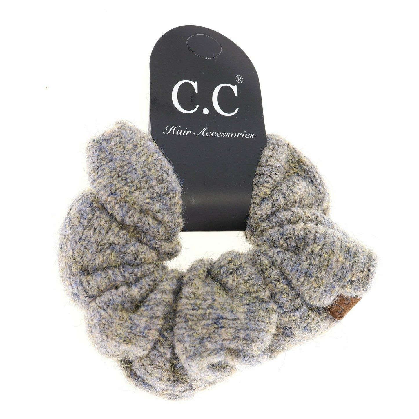 Two-tone Knit Ponytail C.C  Scrunchie