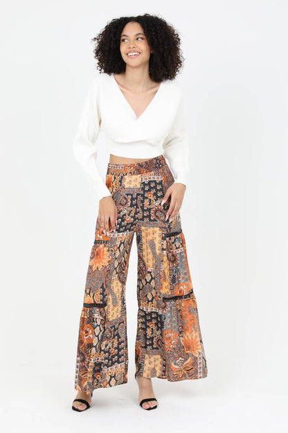 Kokomo SUNSET WIDE LEG PANTS WITH LACE INSERTS