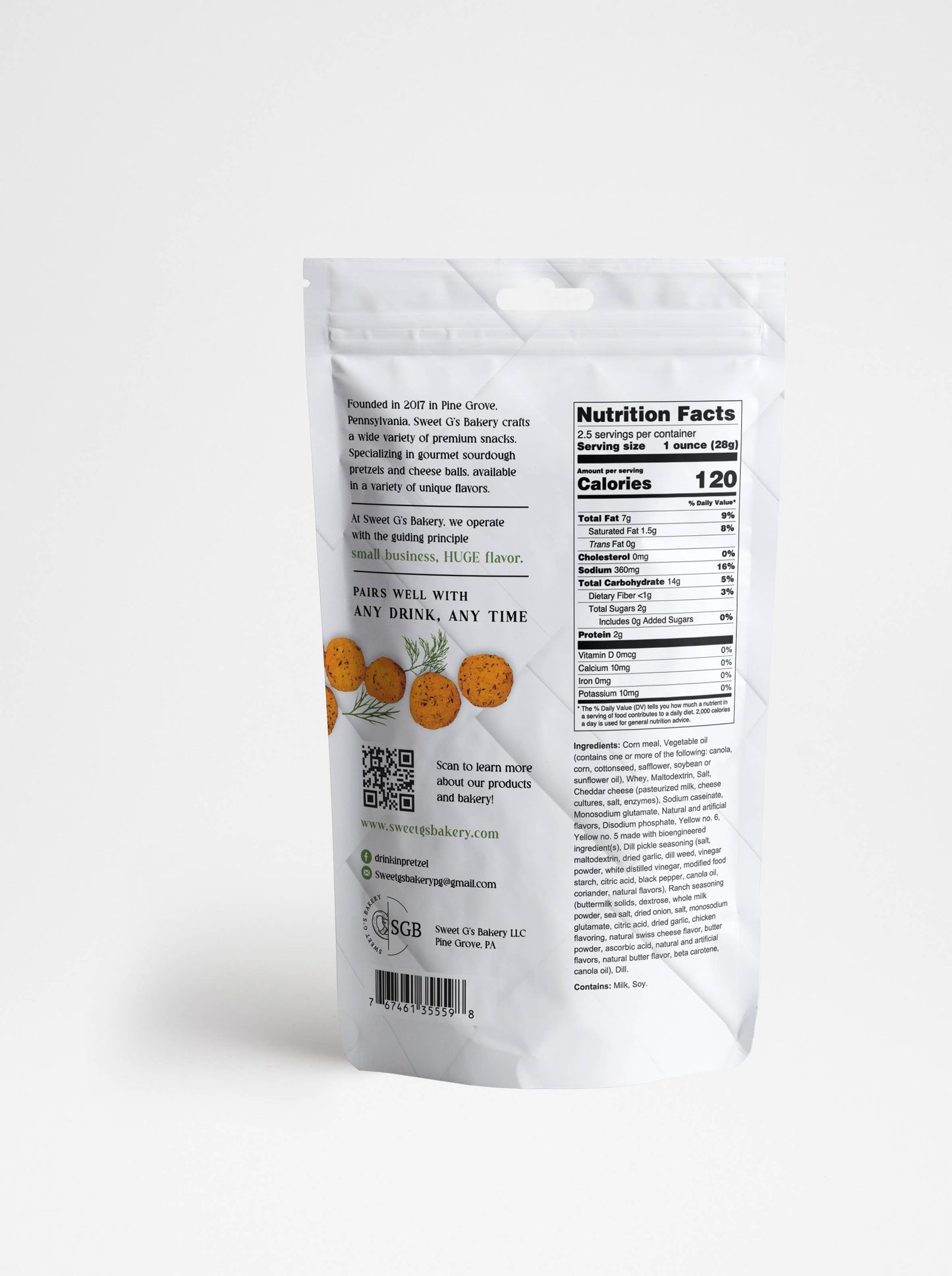 Ranch Dill Pickle Flavored Cheese Balls - 2.5oz Pouch