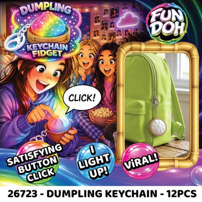 Light-Up Click Dumpling Keychain