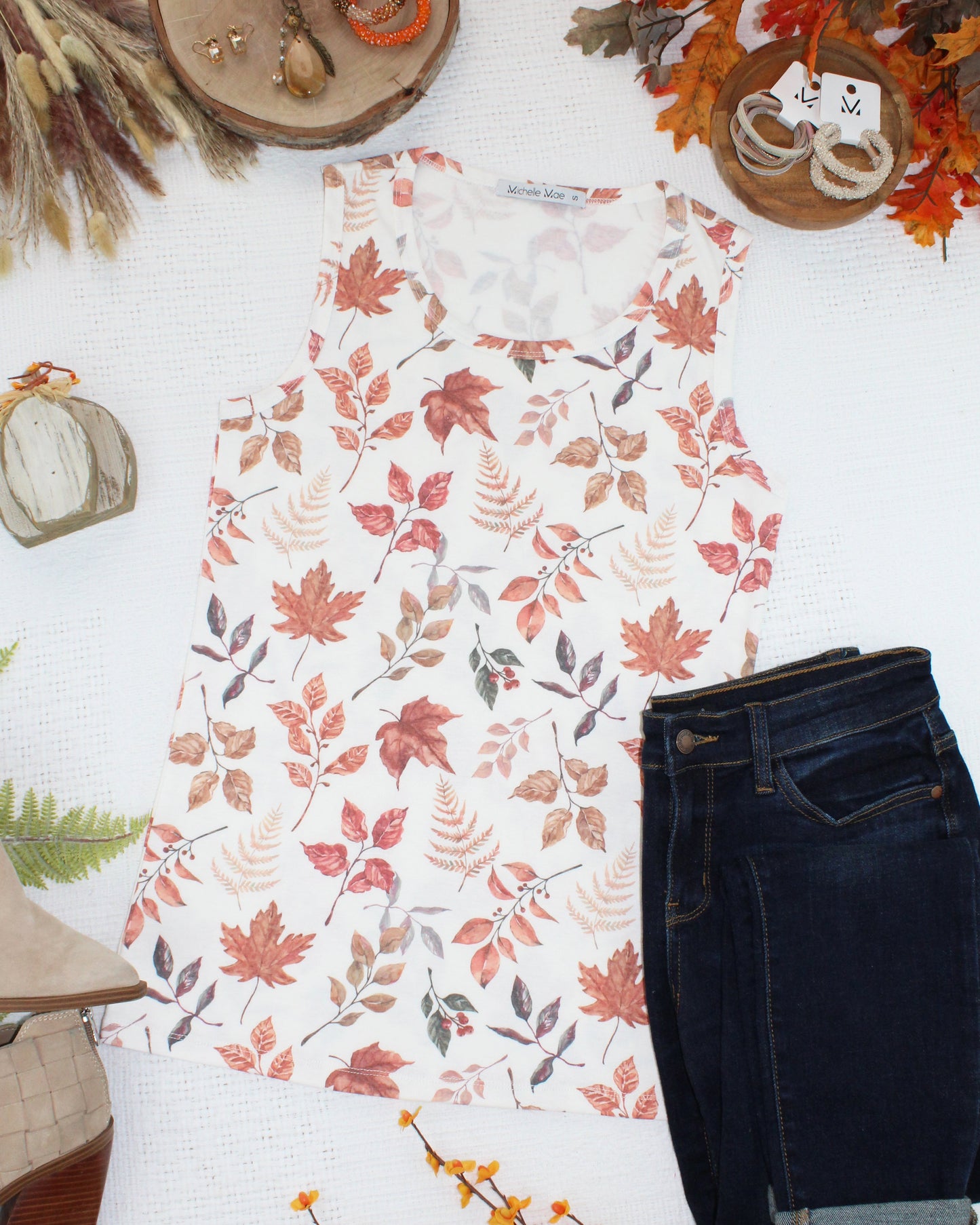 IN STOCK Ava Tank - Harvest Leaves