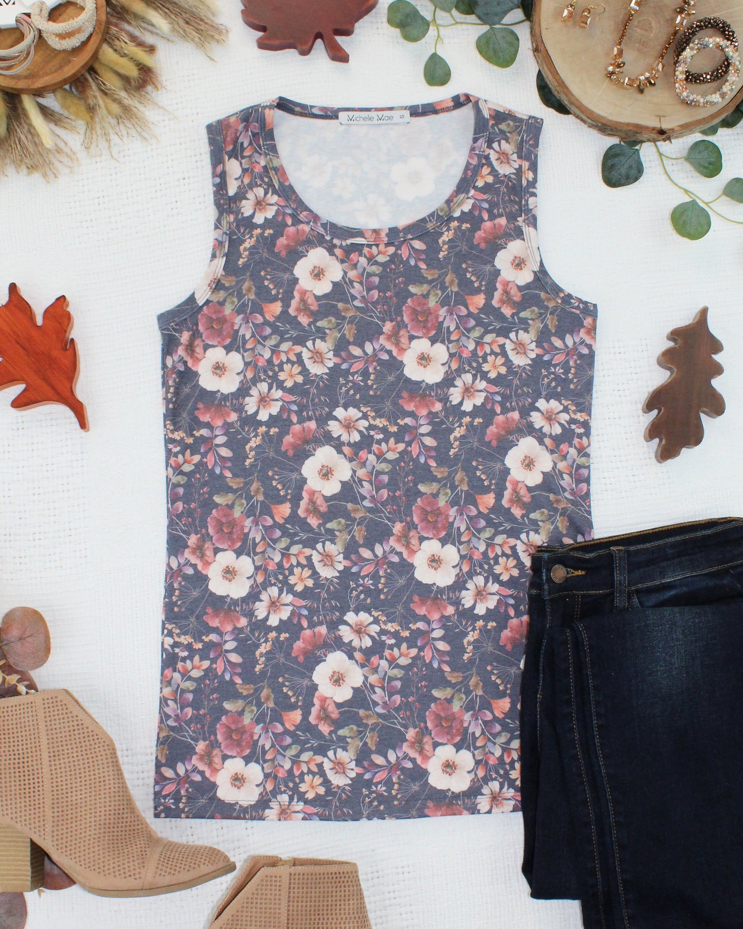 Ava Tank - Blushwood Floral