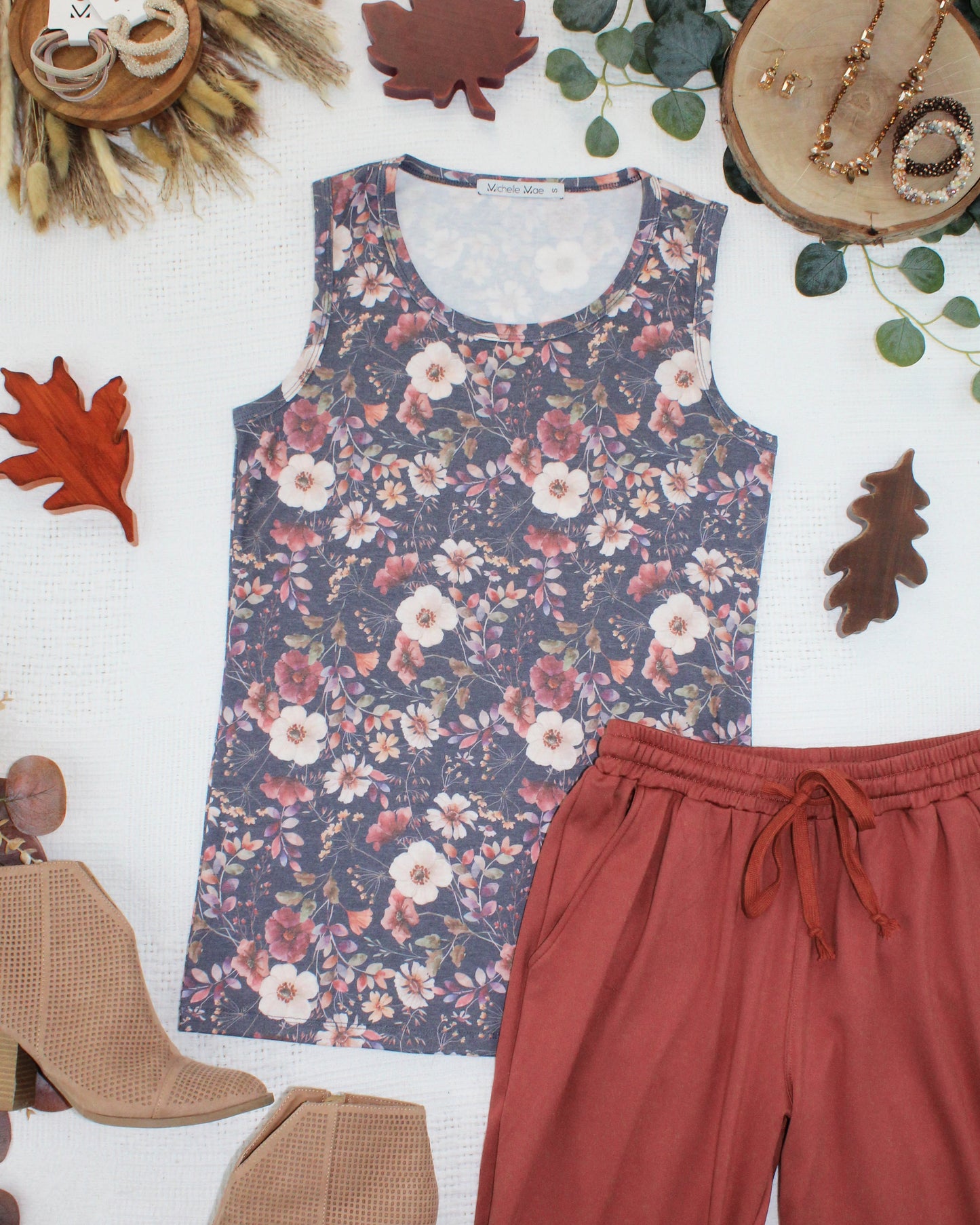 Ava Tank - Blushwood Floral