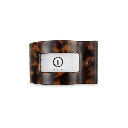 Flat Rectangle Hair Clip | Small | Tortoise