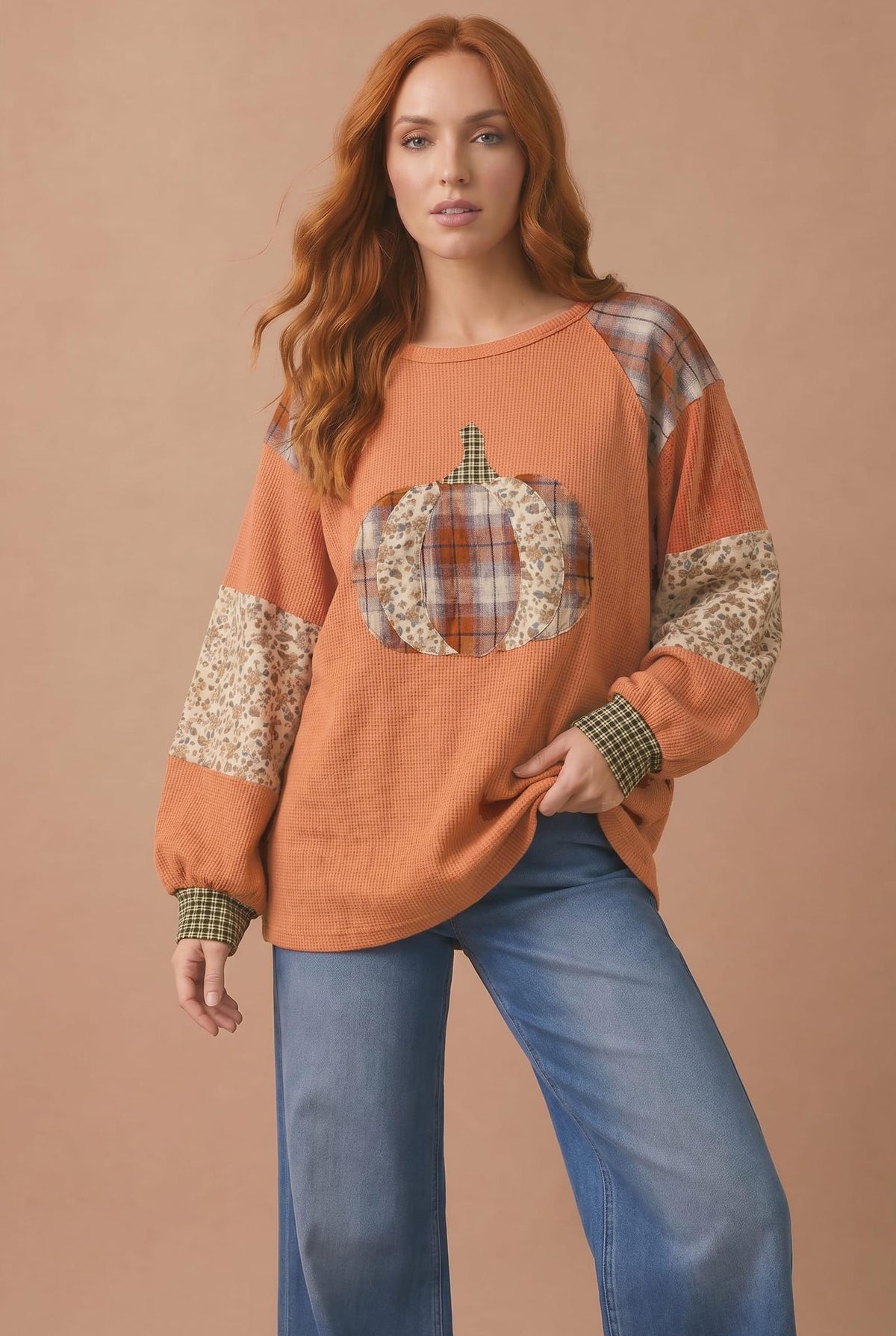 Pumpkin Spice and Everything Nice Pullover Long Sleeve Top