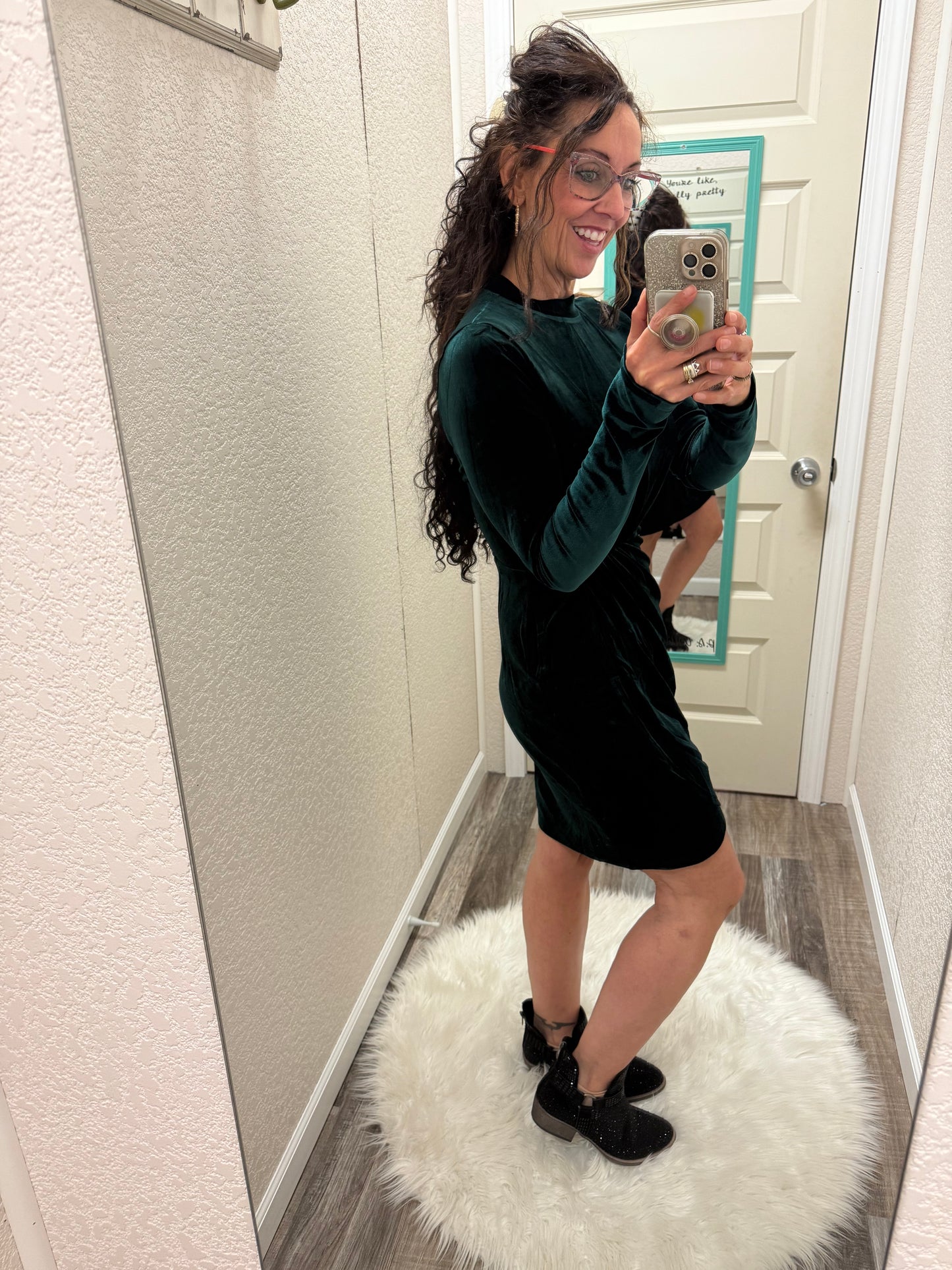 ForEverGreen Velvet Dress