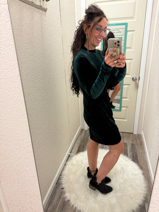 ForEverGreen Velvet Dress