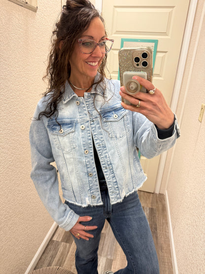 Rita Raw Hem Jean Jacket