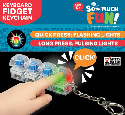 Keyboard Clicker Fidget LED Keychain