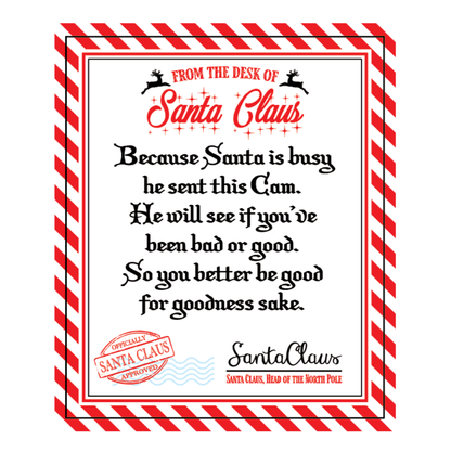 Christmas Santa or Elf Cam Night Light