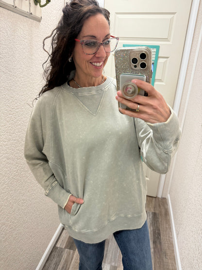 Donna Crewneck Sweatshirt With Pockets