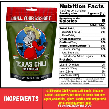Texas Chili-Classic Blend for Stews, Tacos & BBQ